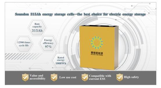 315ah LiFePO4 Lithium Battery, 12500 Times Cyclelife for Commercial Ess