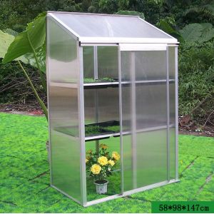 58x98x147CM Polycarbonate Board Greenhouse， Easily to install without special