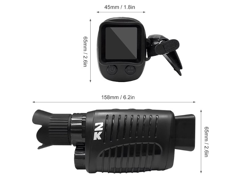 Digital Infrared Day And Night Time Binoculars Monocular 5X Digital Zoom Full Colored Night Vision