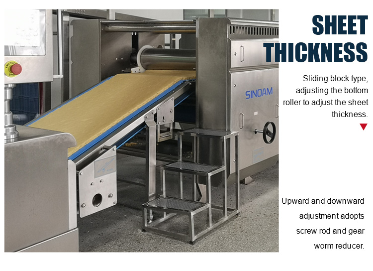 Customized Automatic Soft Puff Pastry Machine Pastry Dough Sheeter Machine