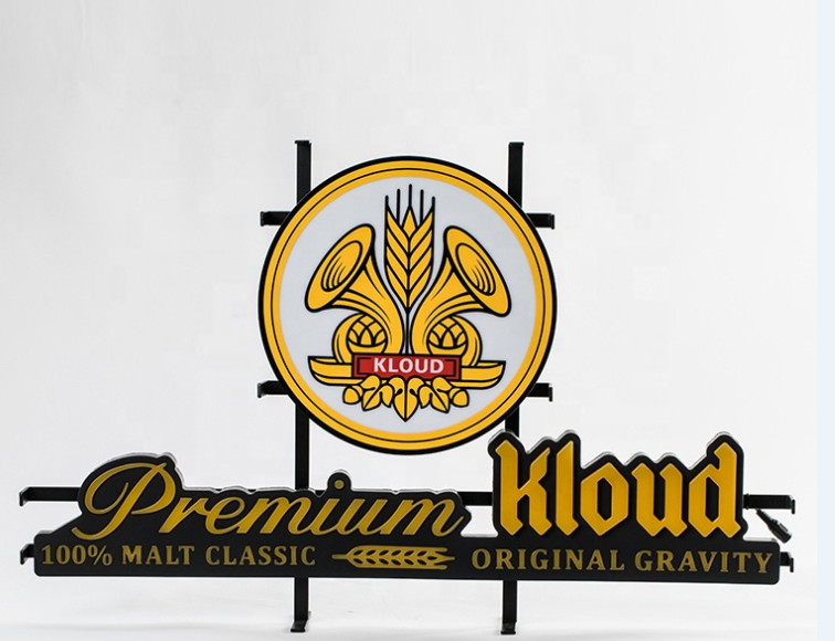 240VAC Display Logo PVC Neon Sign Landscape UL Yellow