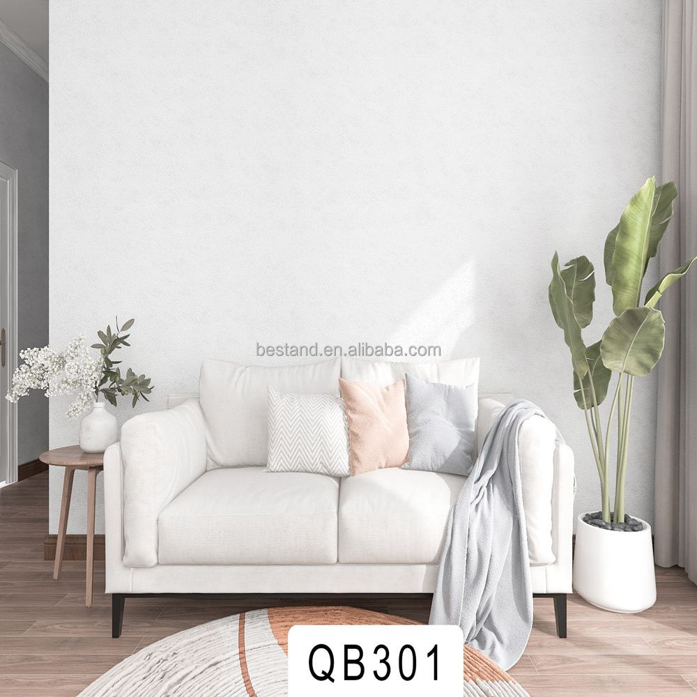 Smoke Proof Pink Fabric Wall Paper For Girls Peel Off Stick Textured Fabric Wallpaper