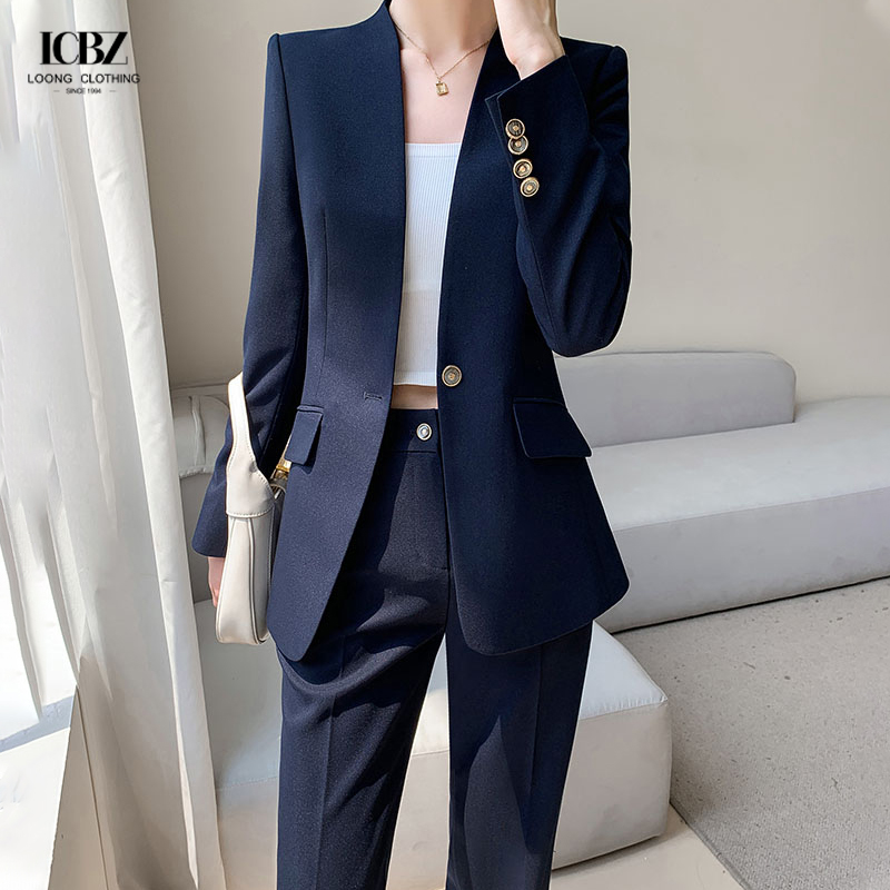 Ladies Office Wear 2023 Elegant Single Breasted Work Dress for Professional Women