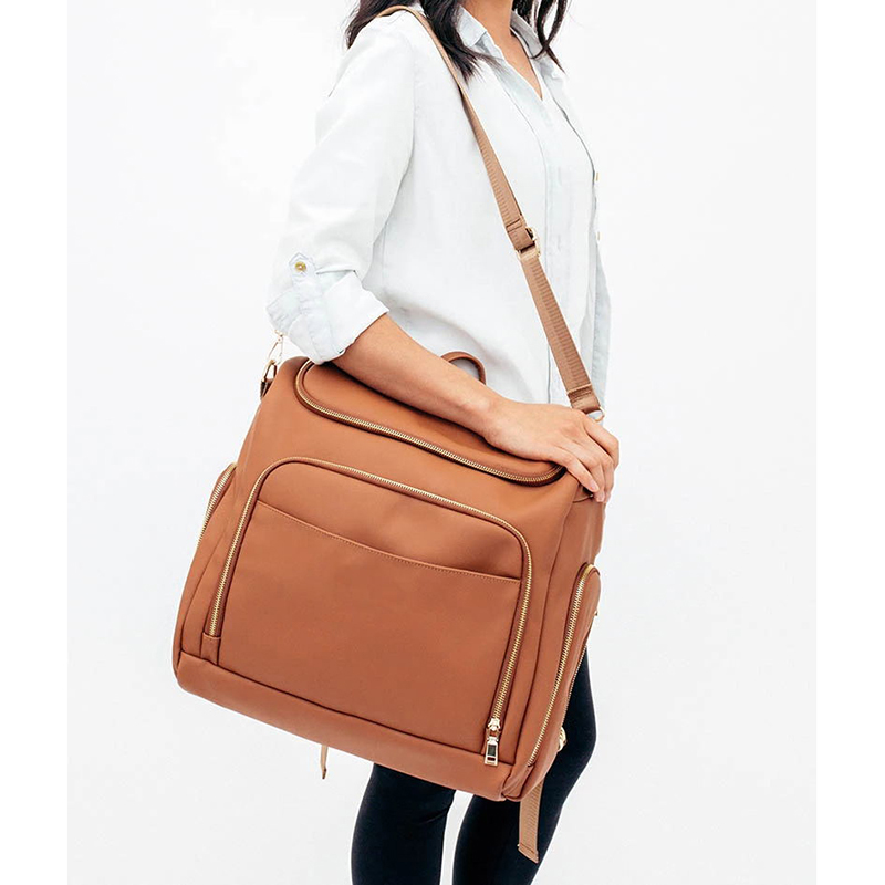 Amazing design fashion leather maternity diaper bag