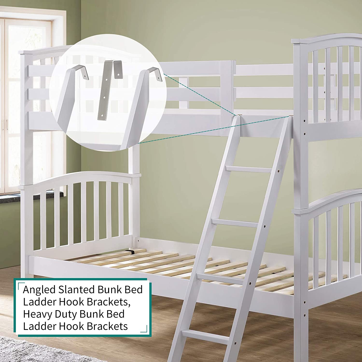 Industrial Hardware Utility Hooks for Multifunction Bunk Bed Ladder and Garage Storage