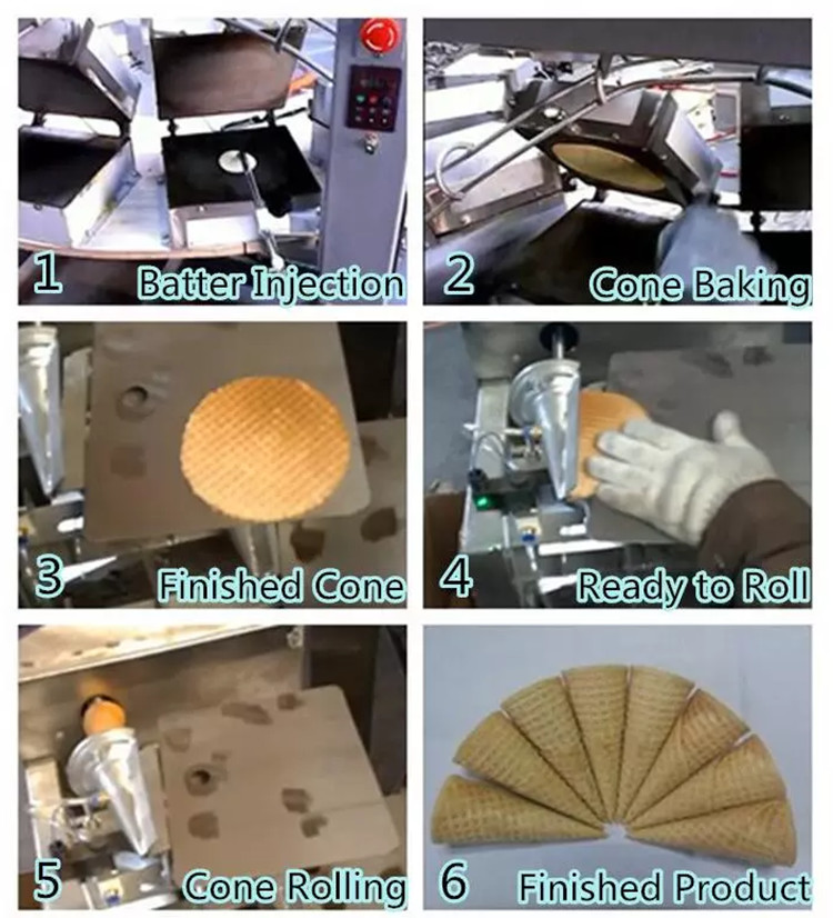 Automatic Chocolate Egg Roll Biscuit Making Machine Soft Wafer Biscuit Machine