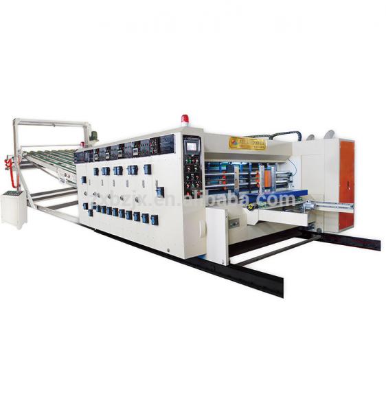 Quality Cardboard Paper Feeding Flexo Printing Slotting Die Cutting Machine for sale