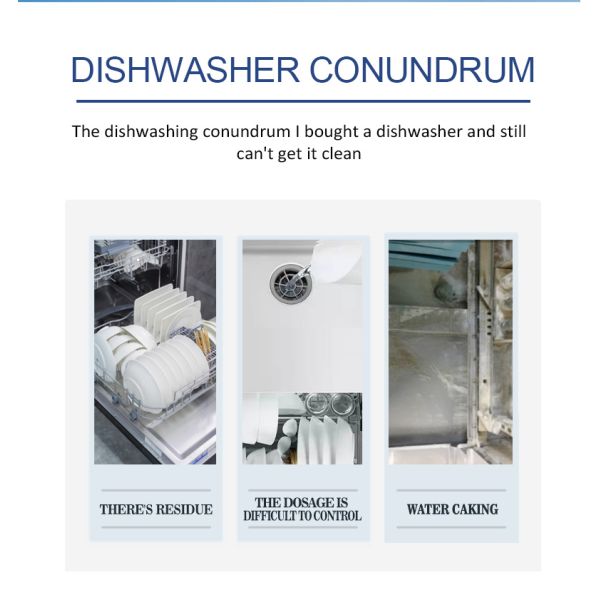 Function Dishwasher Tablet Detergent Individually Wrapped Dishwashing Tablets for Cleaning