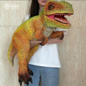 Multi Layer Silicone Dinosaur Hand Puppet Rust Proof Customizable