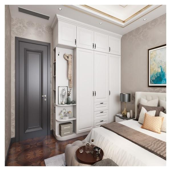 Home Furniture Wooden Lacquer Sliding Door Wardrobe for Customized Size in