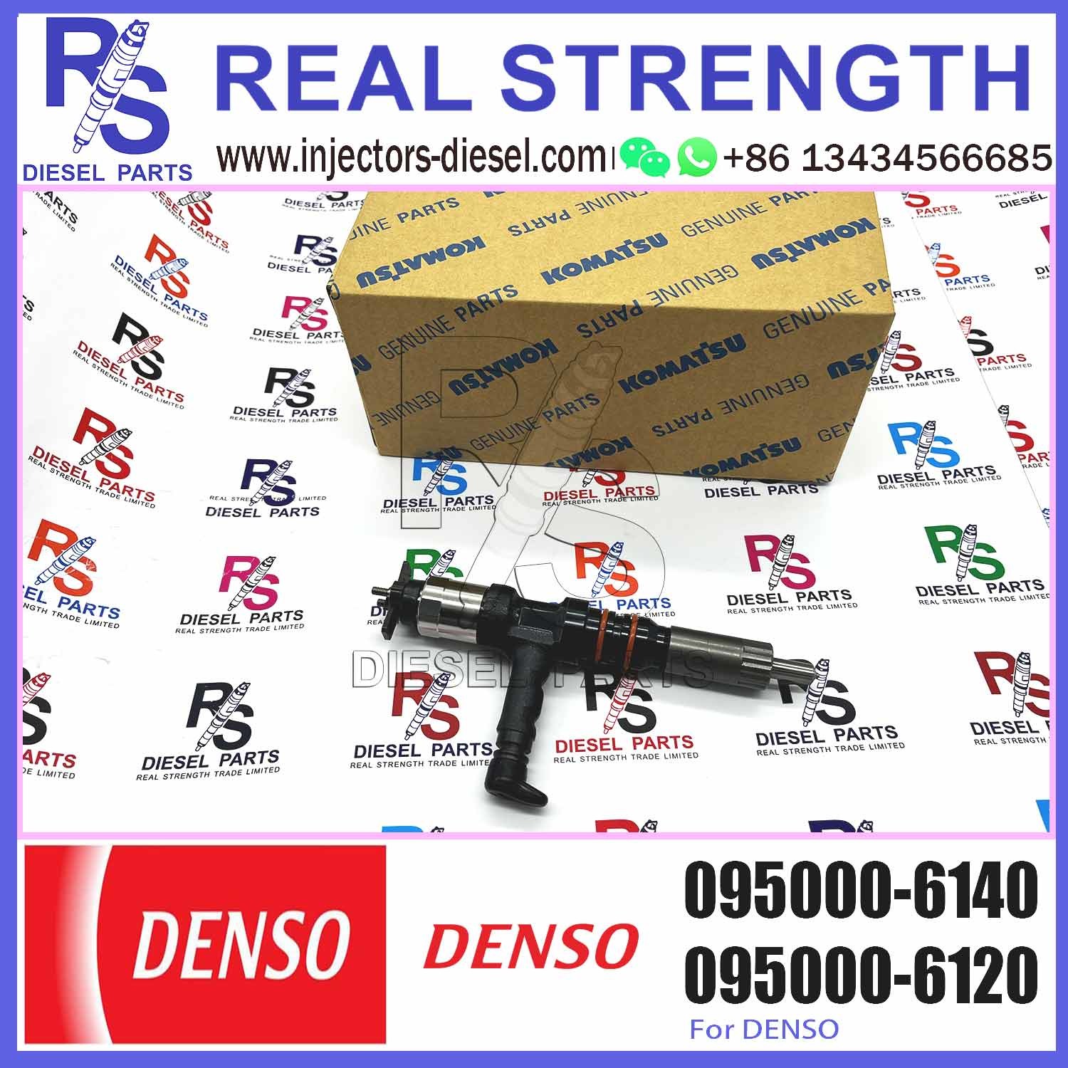 Diesel Engine Diesel Fuel Injector 095000-6140 6261-11-3200 Common Rail Injector 095000-6140