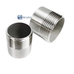 China SS304 Male Barrel Nipple with G Threaded Connection and Cylindrical Head Code 4 Inch on sale