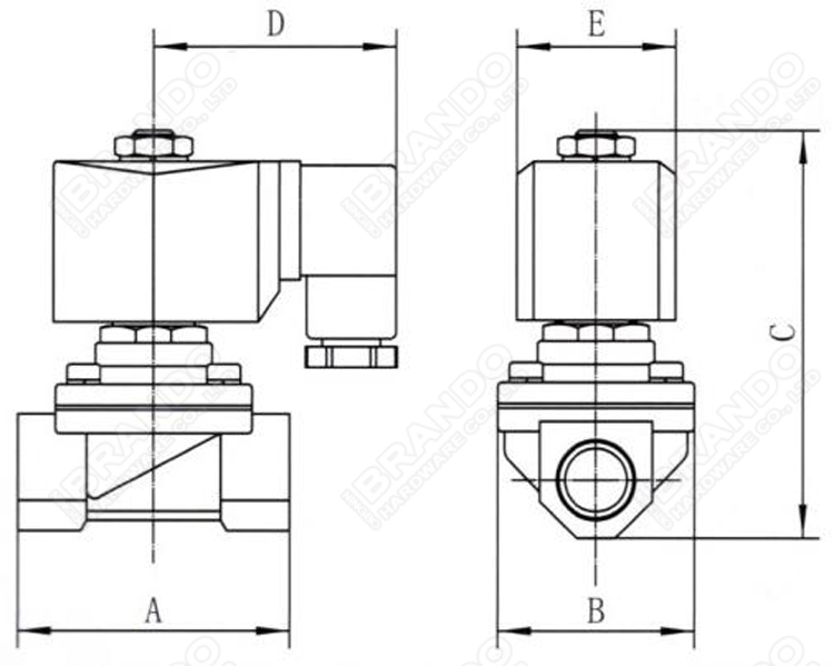 2S250-25 1 Inch 2 Way NC Stainless Steel Water Solenoid Valve 24V 220V