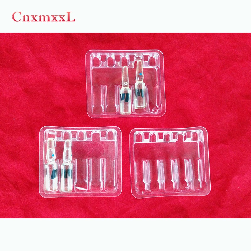 Disposable 1mm PET Blister Packaging Inserts Ampoule Blister Pack Tray