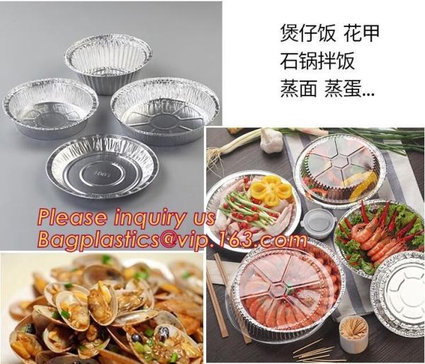 Round Disposable Aluminium Foil Containers for Food Packaging,catering