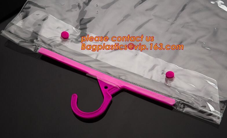 hanger bag with zip lock on the top,Frosted Zip lockk bag EVA PVC hanger bag for clothes, EVA frost drawstring bag, Froste