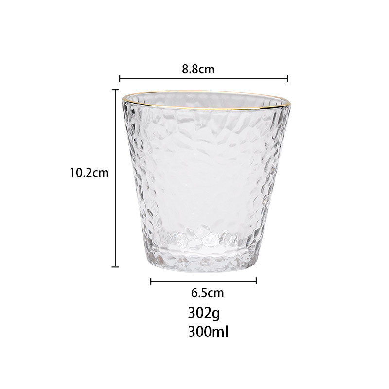 Non Slip Cadmium Free 300ml Glass Drinking Juice Cups