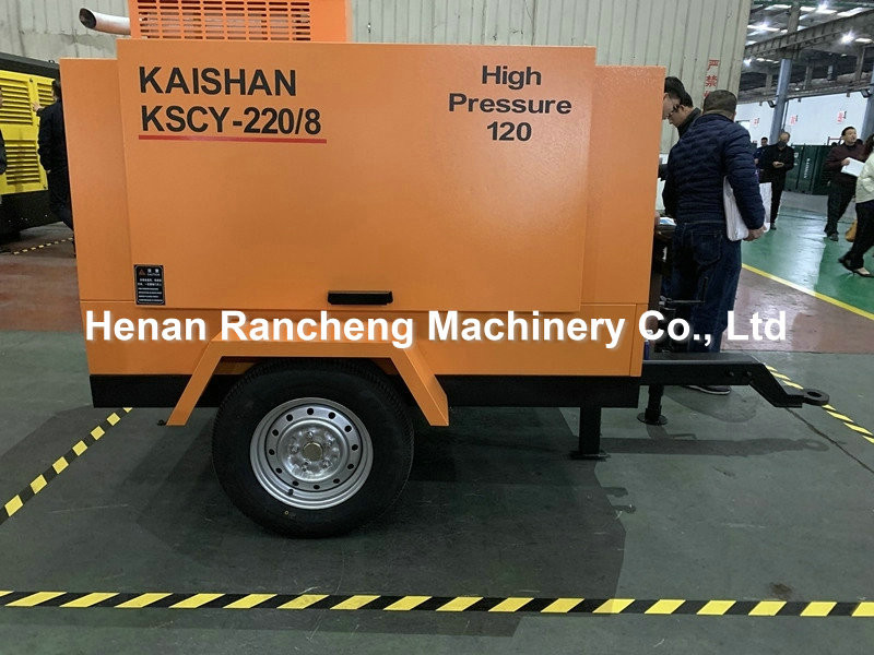 Kaishan Kscy-220/8 55kw 75HP Diesel Driven Portable Screw Air Compressor