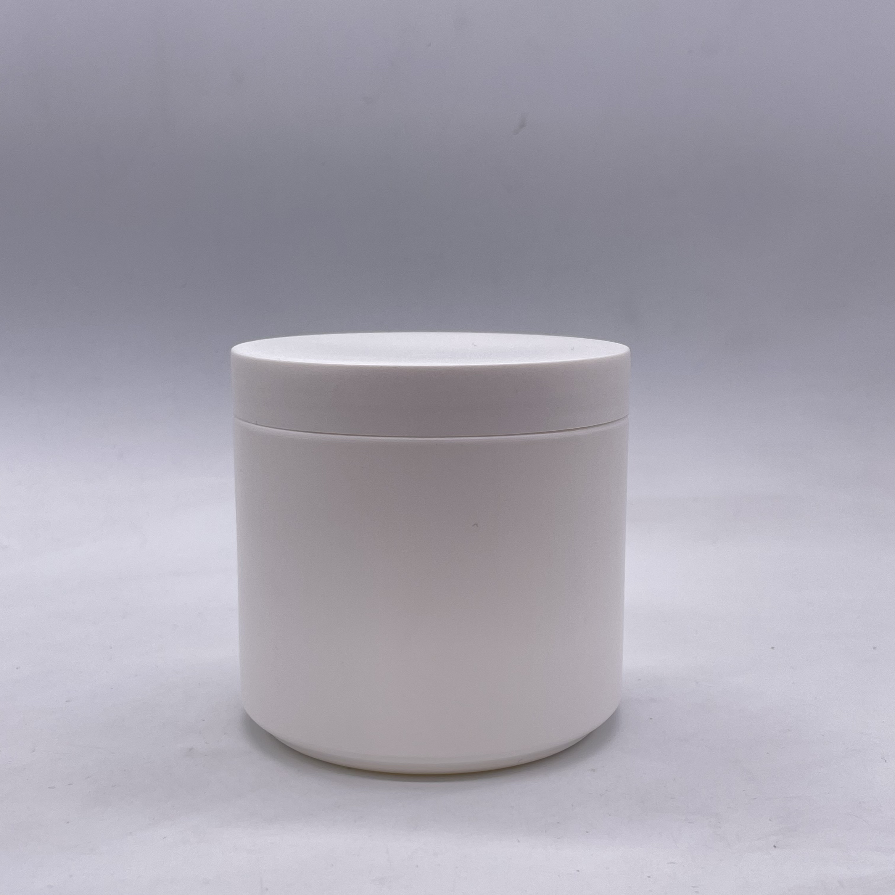 UV Proof 350ml HDPE Material Plastic Jar for Cosmetic Cream Customizable Logo WHITE