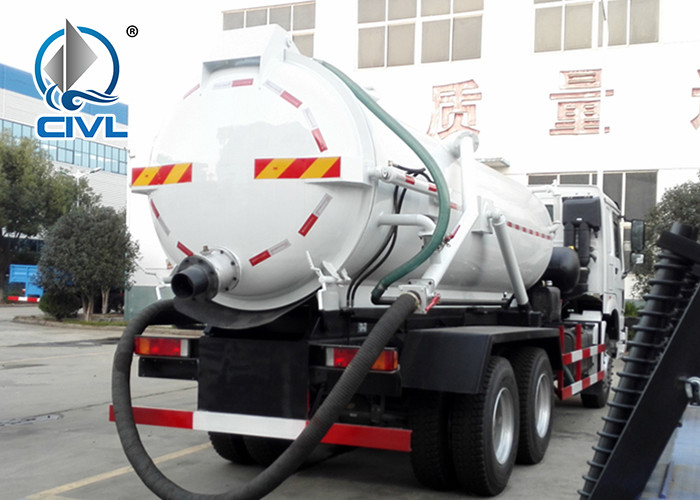 LHD / RHD 6x4 10 Wheels Vacuum Truck / 20 CBM Sewage Pumping Trucks HOWO 336hp Engine Sewage Suction Truck