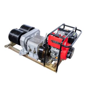 China 1000kg 2000kg 3000kg Diesel Cable Pulling Winch Machine High Speed on sale