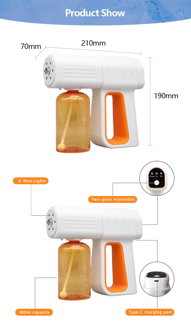 Eco Charging Disinfection Spray Gun Spray Distance 1-1.5 Meters Small And Easy To Carry