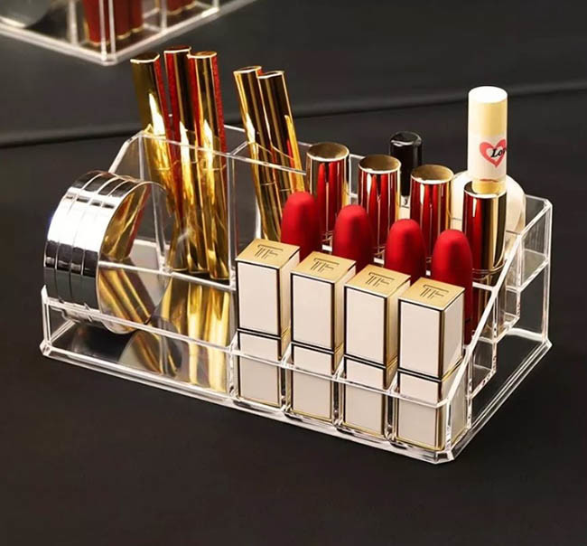 Makeup Cosmetics Acrylic Organizer Box Lipstick Storage