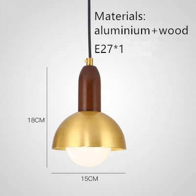 minimalist chandelier copper mordern pendant light lamp holder is E27