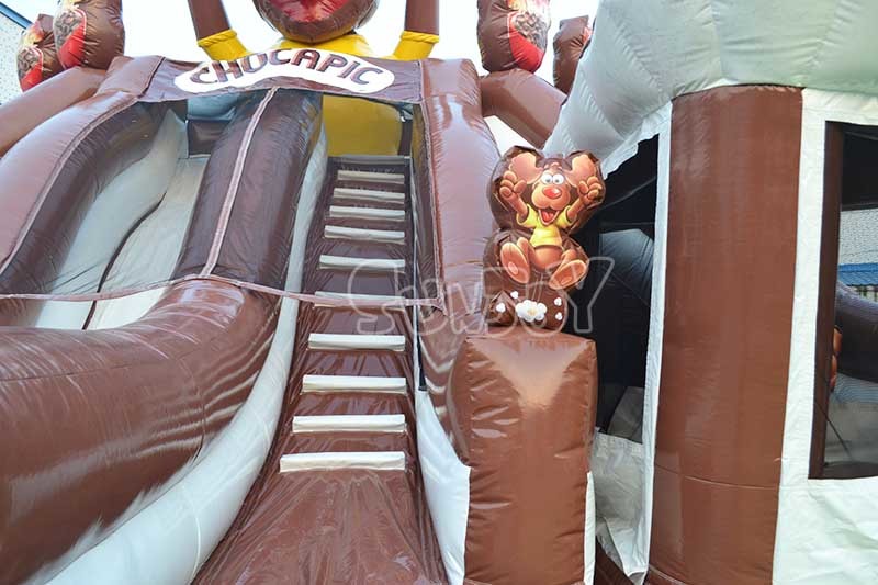 Amusement Park Inflatable Jumping Castle With Three Slides