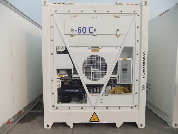 40ft Reefer Deep Blast Feezer Containers Polyurethane Insulated Thermo King Refrigerator for 60 Degree Fresh Tuna Storage