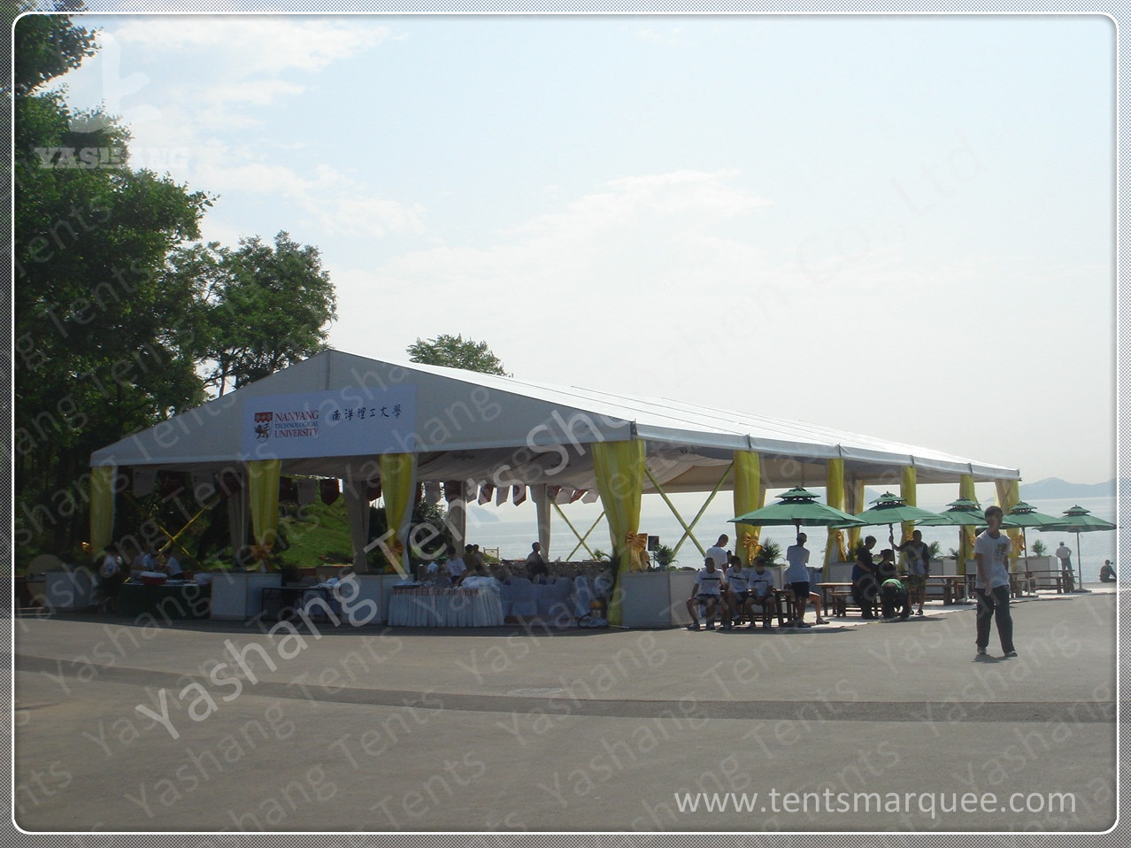 20X90 M Strong Heavy Duty Marquee Outside White PVC A-Frame Party Tent Excellent against Ultraviolet Rays