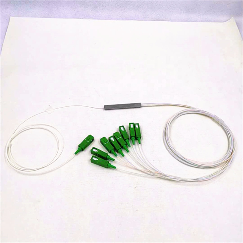 Good quality Steel tube type with sc apc 1x8 fiber optic splitter chip