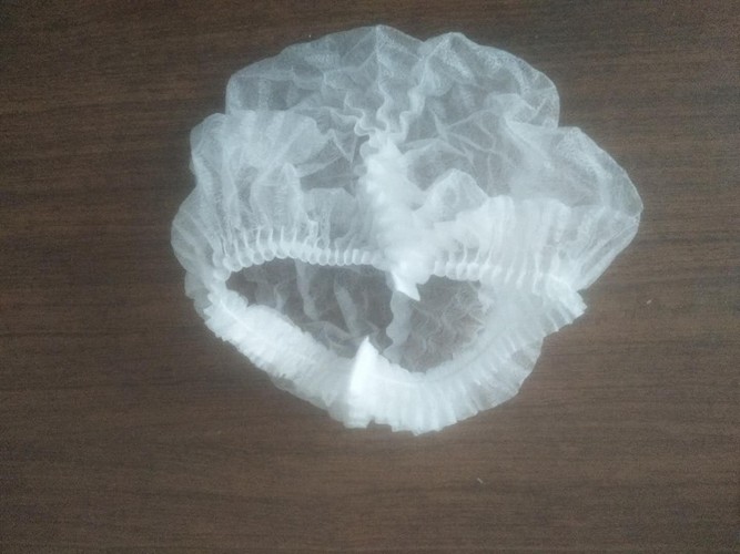 White Hair Net Unisex Breathable Disposable Head Cover