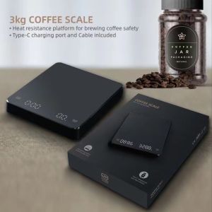 Digital Kitchen Scale Weight Electronic Coffee Scale Timer LED Digital Smart