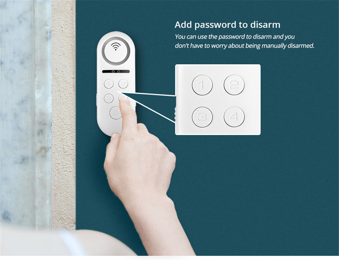 Smart Wi-Fi Door Contact Magnetic Sensor Alarm Set Password(WD31)