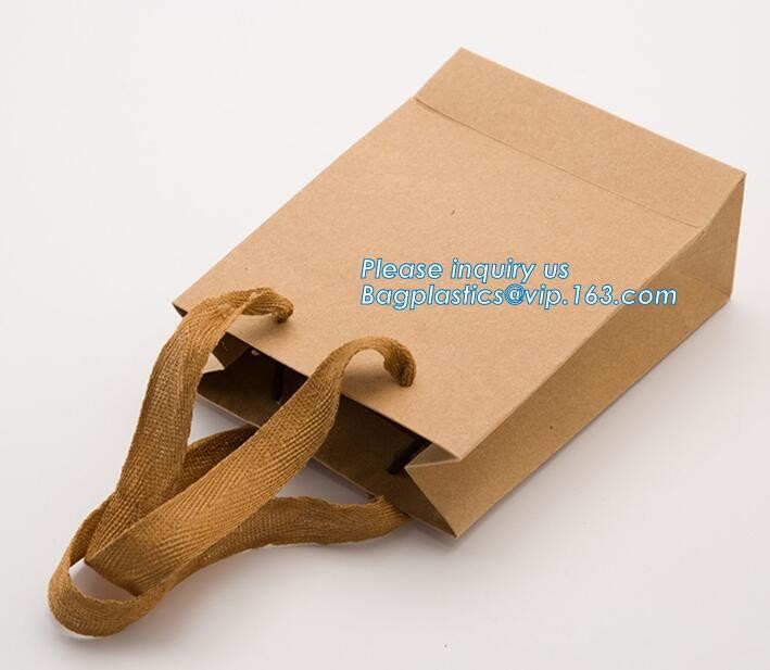 eco friendly paper printed shopping coffee packaging retail bags with handle logo,paper gift shopping bag with red custo