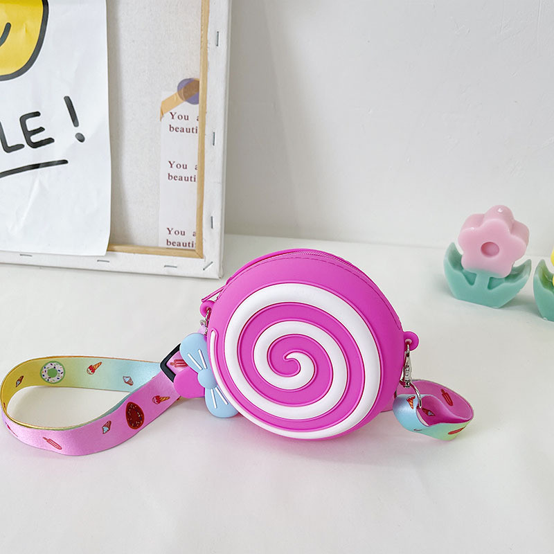 Lolipop Silicone Round Pencil Case For Stationery Supplie Pencil Pouch School Supplies Makeup Bag Storaoge Container