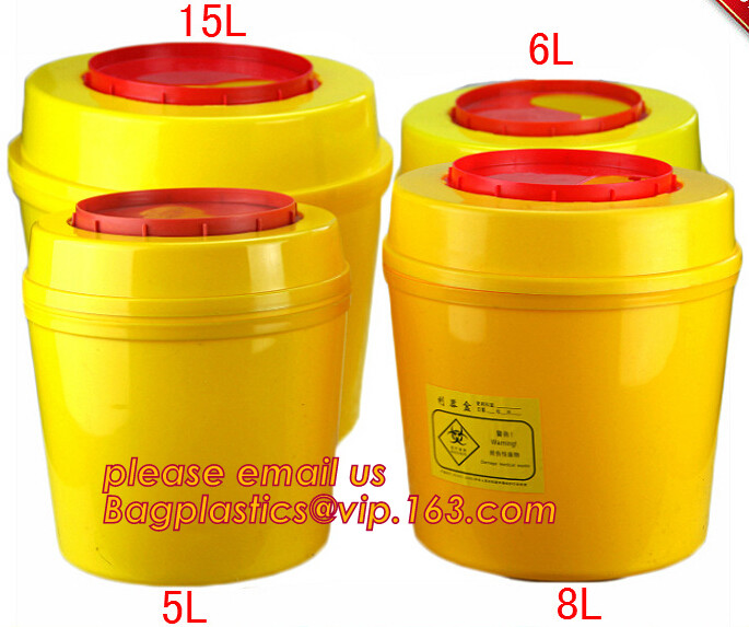 Medical syringe round sharp container ,safety box for needles,sharp bin, Hospital medical sharps container, Disposal sha