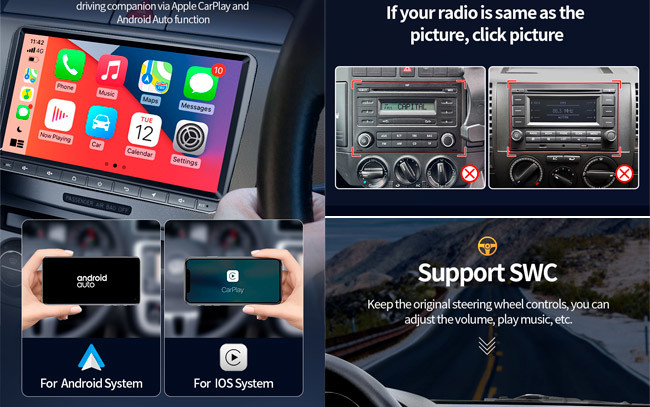 For VW Passat MK5 Jetta Golf Polo IPS 9 inch Car Radio Auto Android 10 4+64G GPS Carplay Video Car DVD Player