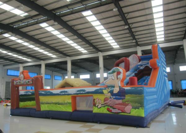 Colourful Digital Printing Toddler Bounce House , Geological Park Bounce Round