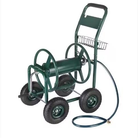 500KGS Weight Capacity Green Garden Watering Hose Reel Cart for Versatile