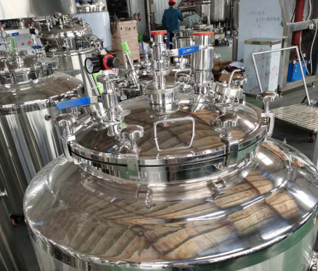 Mirror Polishing Softgel Medicine Storage Tanks 50-600L Cylindrical Shape