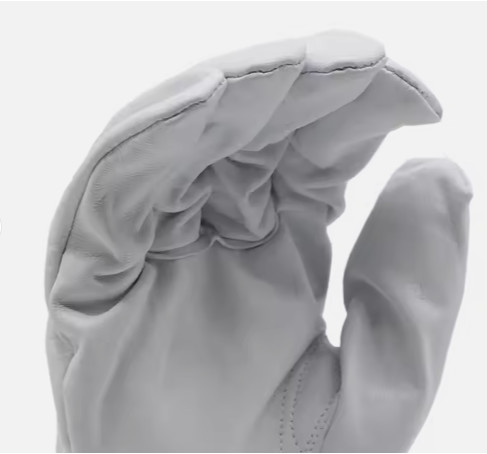 White 3M Thin Sulphate Lined Cow-grain Leather Lightweight Winter Working Leather Gloves