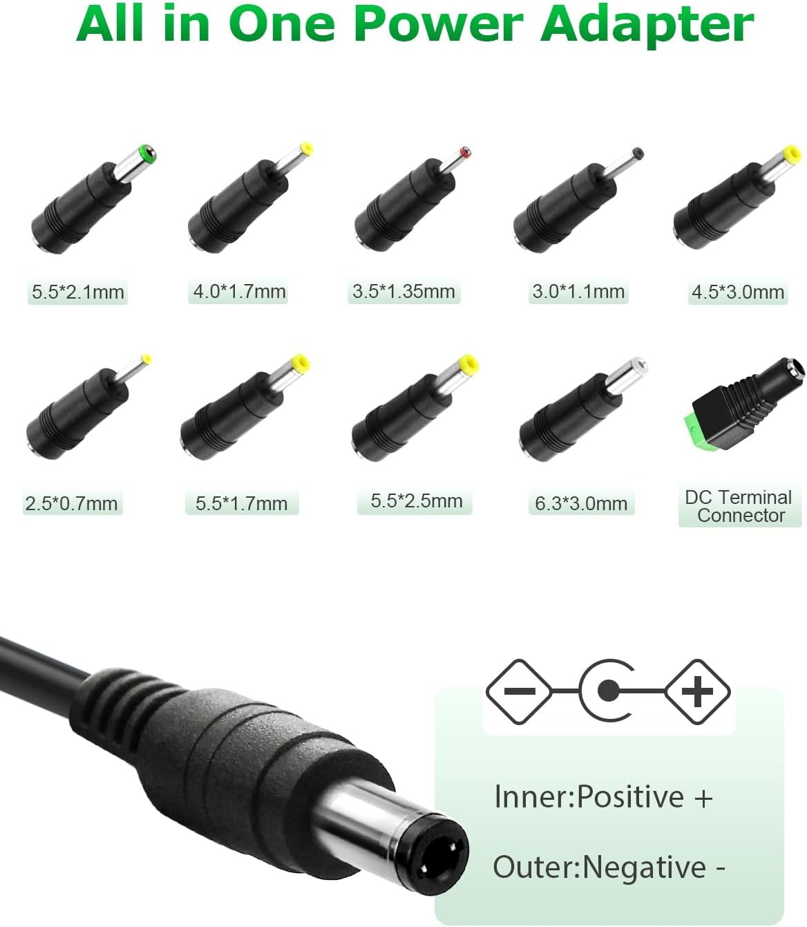 DC 12V 2A Transformer Power Adapter 100-240V AC To DC 12V 2000mA 24W For LED Strip Lights