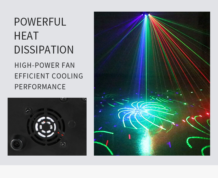 2022 New 9 Eyes KTV Bars Stage Party Light Sound Activated Home Projection Cool Dazzling DMX DJ Disco Dance Laser Strob