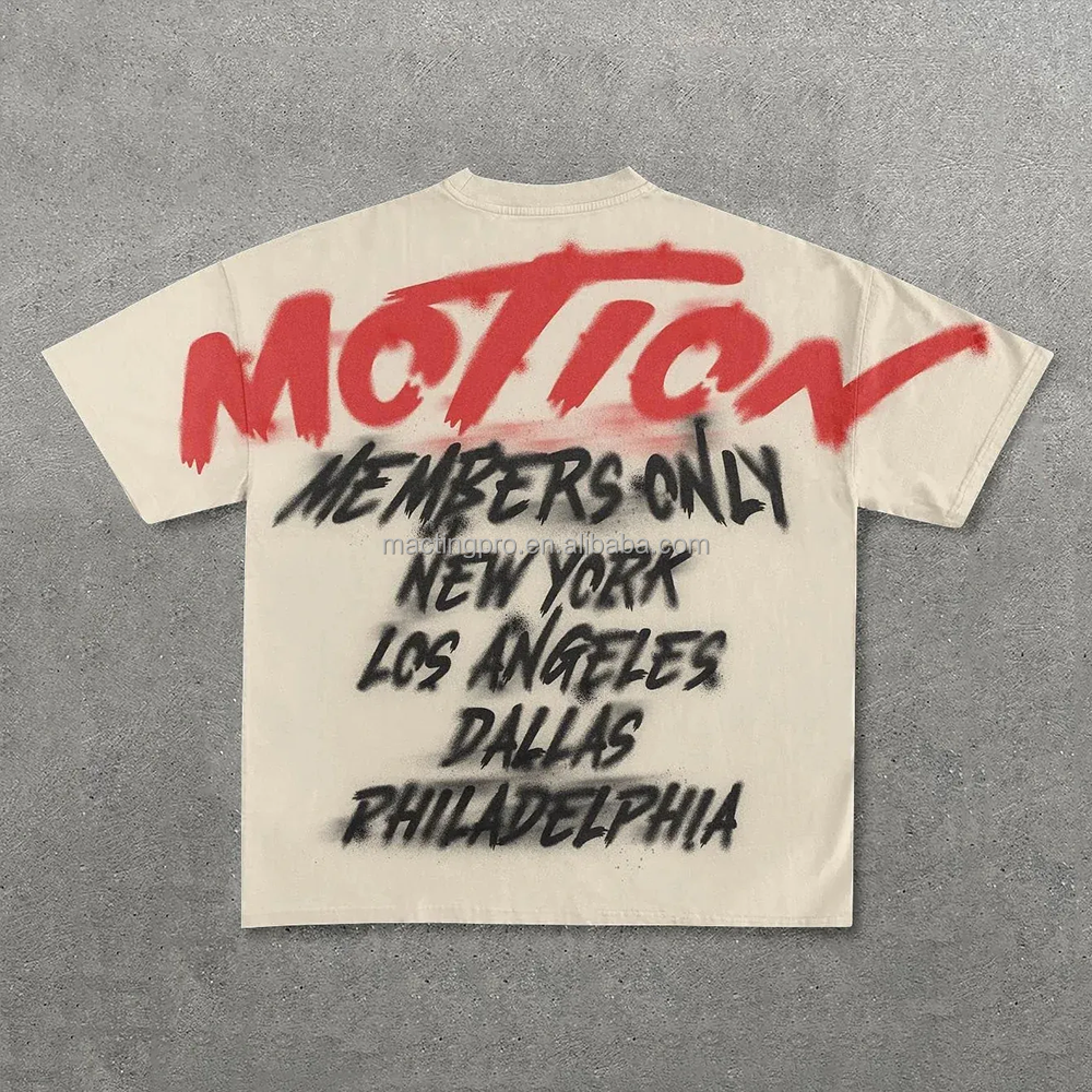 1000 Hip Hop Oversized Drop Shoulder Graphic Tees Dtg Print Screen Printing T-shirt Custom