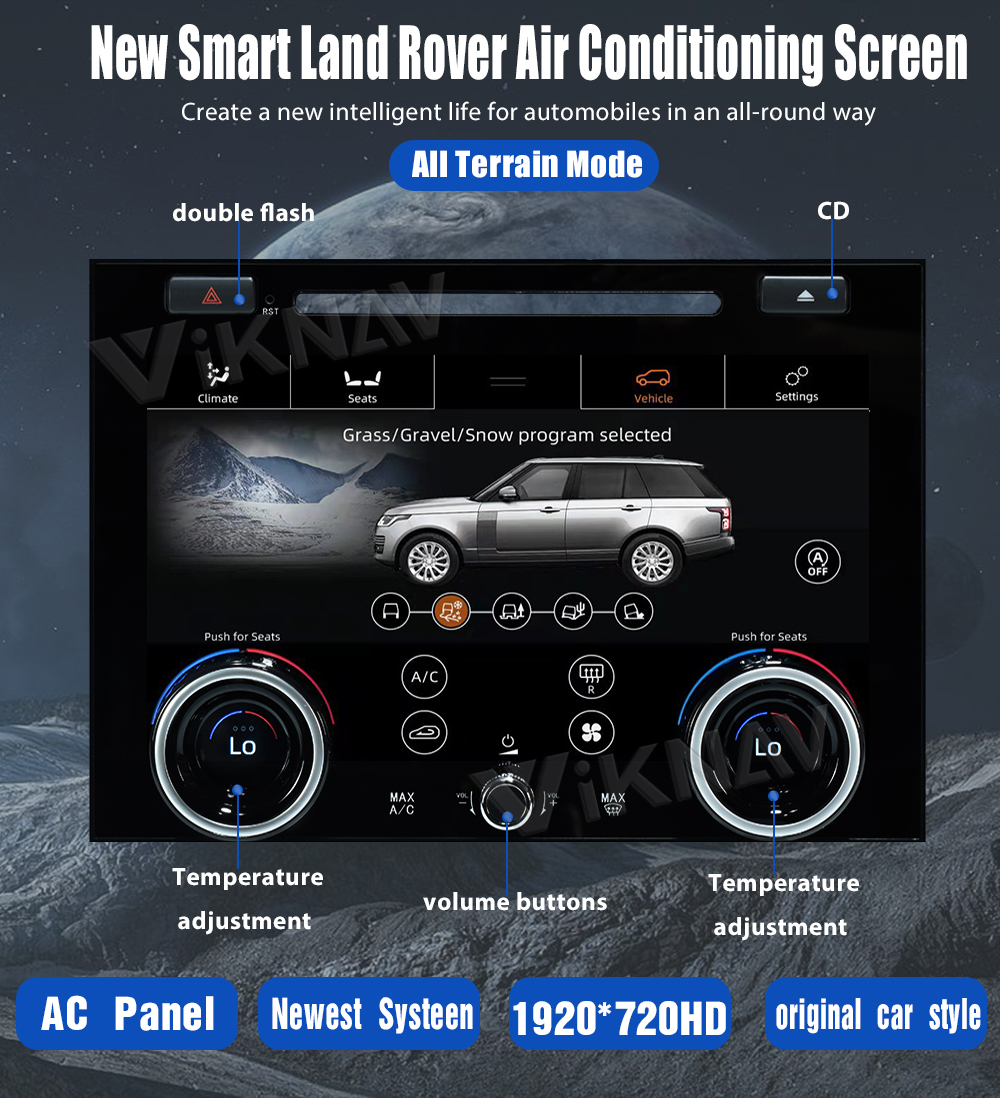 IPS SCREEN 10.4 Inch Car AC Control Panel For 2013-2019 Range Rover Sport L494