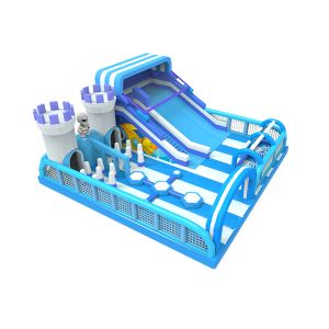  Blue Inflatable Castle: Fun for Little Explorers Adventure - Ready Play Area Manufactures