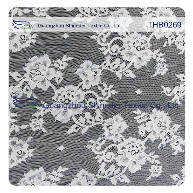 Countless flowers 3*1.5m size 100% nylon chantilly lace fabric for Wedding dress