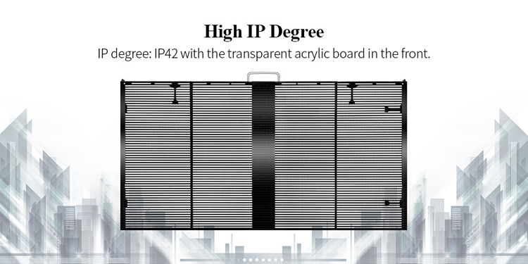 P3.9 High Brightness Flexible Transparent LED Screen For Outdoor Installation